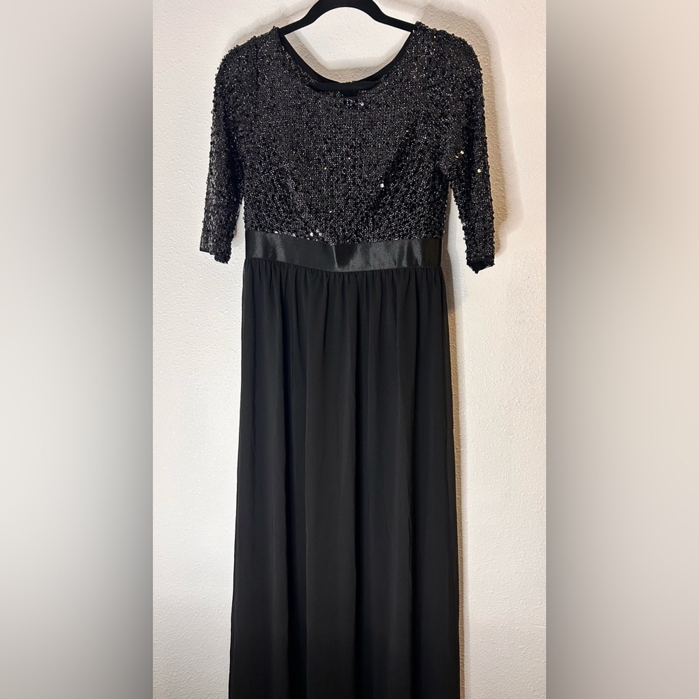 Ever Pretty Elegant Black Sequin Dress Size Medium